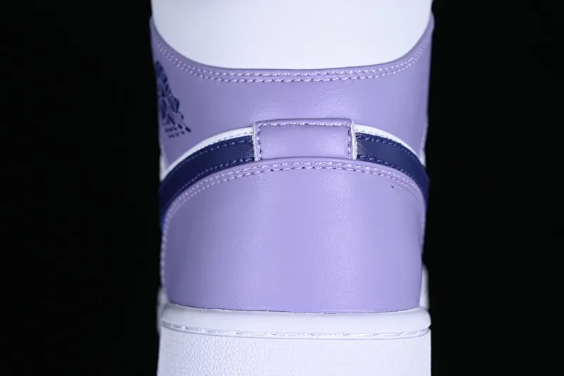 All categories Air Jordan Jordan series basketball shoes Air Jordan 1 Mid Air Jordan 1 Mid AJ1 Joe 1 white and purple mid-top cultural and casual sneakers DQ8426-515